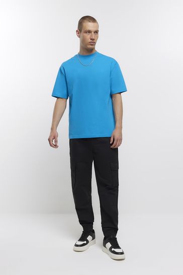 River island black joggers sales