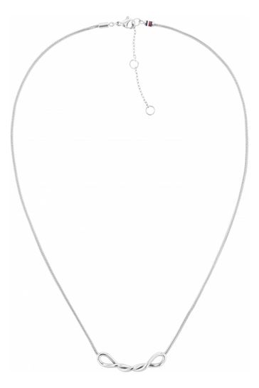 Tommy Hilfiger Jewellery Ladies Silver Tone Twist Necklace