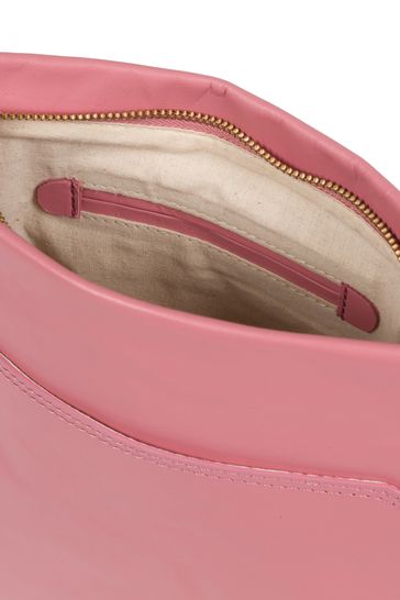 Pink leather cross body bag outlet