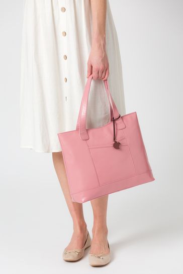 Blush leather tote bag hotsell