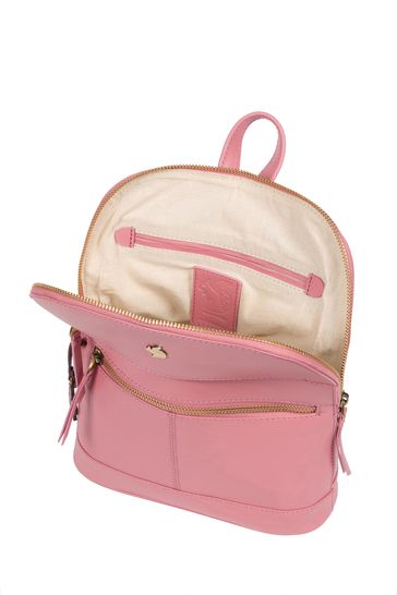 Blush pink 2025 leather backpack