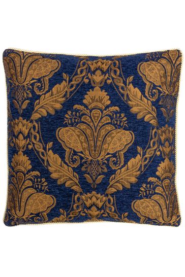Blue and hot sale gold cushion