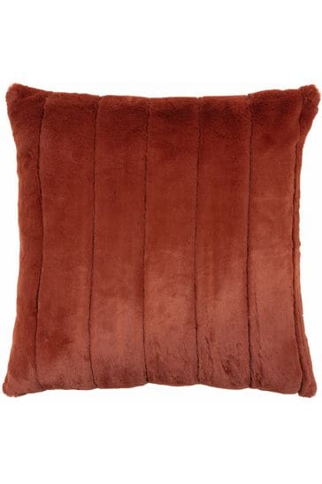 Buy Riva Paoletti Orange Empress Large Alpine Faux Fur Cushion