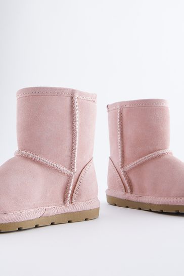 Girls pink online suede boots