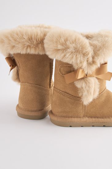 Tan suede on sale flat boots