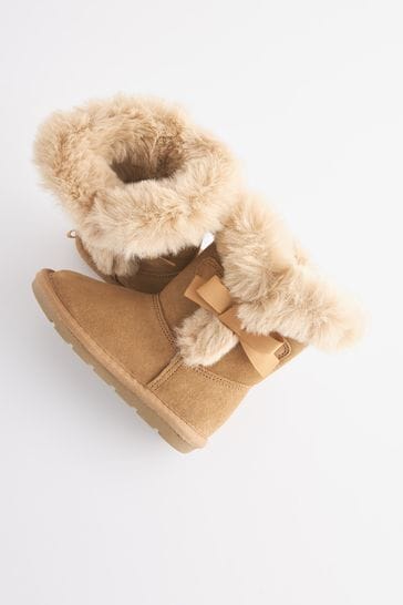 Tan Brown Suede Water Repellent Pull On Boots