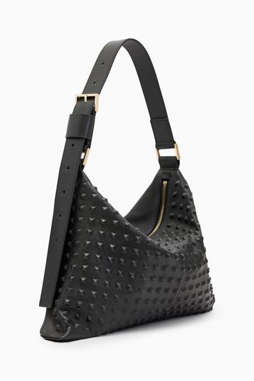 Black 2025 studded handbag