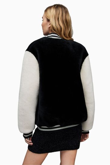 Buy AllSaints Dinah Baseball Black Jacket from Next Turkey