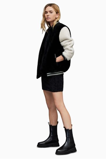 Ugg halie faux sale fur varsity jacket