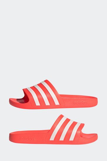 Adidas originals adilette sliders in red new arrivals