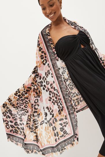 Pink and cream scarf deals
