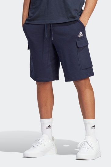adidas Blue Essentials French Terry Cargo Shorts