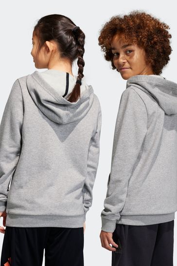 Buy adidas Grey Sportswear Essentials Two Colored Big Logo Cotton Hoodie from Next Kuwait