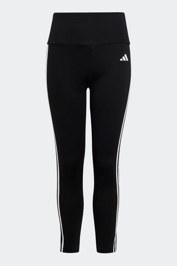 adidas Black Sportswear Essentials Aeroready 3-Stripes High-Waisted Leggings