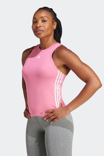 Adidas pink hotsell training top