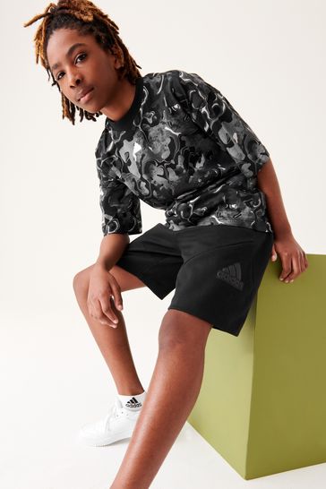 adidas Black Sportswear Future Icons Logo 8-Inch Shorts