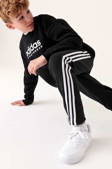 Buy adidas Black Sportswear Future Icons 3 Stripes Ankle Length Joggers from Next Hungary