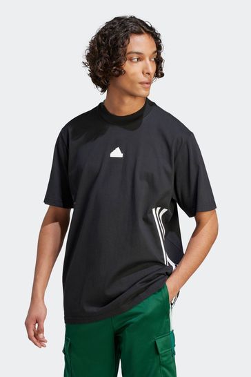 adidas Black Sportswear Future Icons 3-Stripes T-Shirt