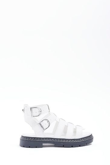 River Island Girls White Gladiator Sandals