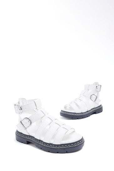 Ladies white sale gladiator sandals