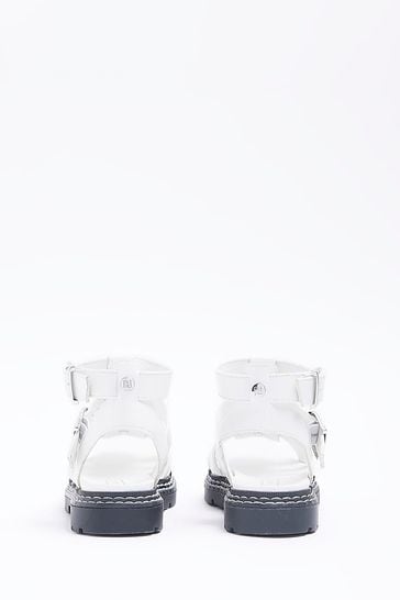 Ladies white clearance gladiator sandals