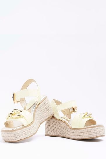 Yellow wedges hot sale river island