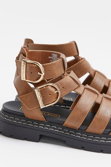 Buy River Island Girls Brown Gladiator Cleated Sandals from Next Croatia