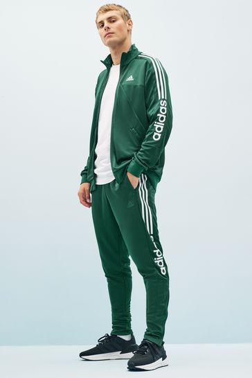 Adidas green deals tracksuit top