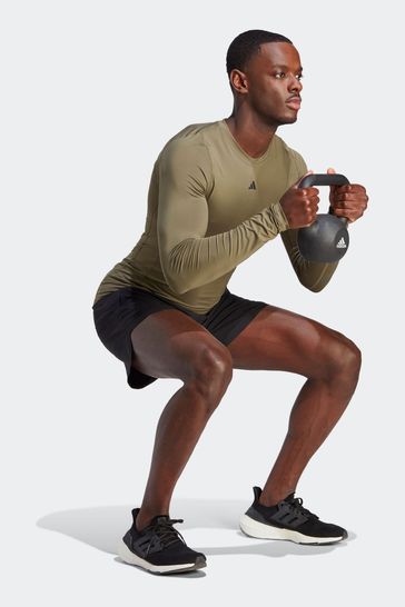 Buy adidas Green Performance Techfit Training Long Sleeve Top from