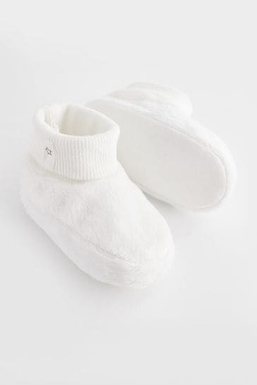 Baby boy white booties store