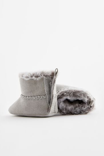 Buy Grey Warm Lined Baby Pull On Boots 0 24mths from Next Australia