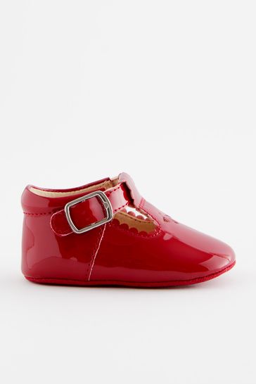 Red patent t cheap bar shoes