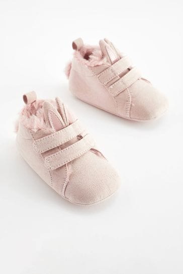 Pink Bunny High Top Baby Trainers (0-24mths)