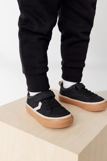 Buy Black Touch Fastening Chevron Trainers from Next Ukraine