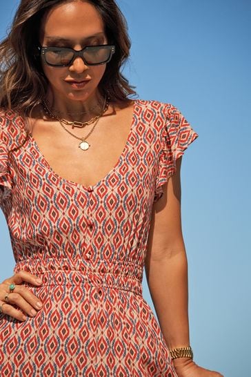 Myleene Klass Ikat Border Print Maxi Dress