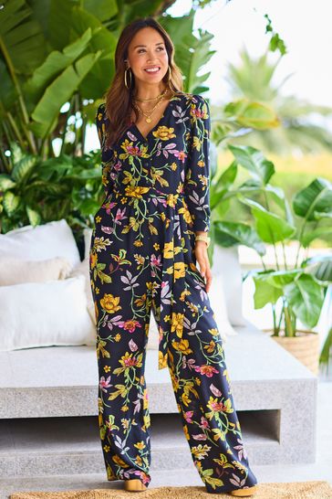 Myleene Klass Black Button Through Jumpsuit