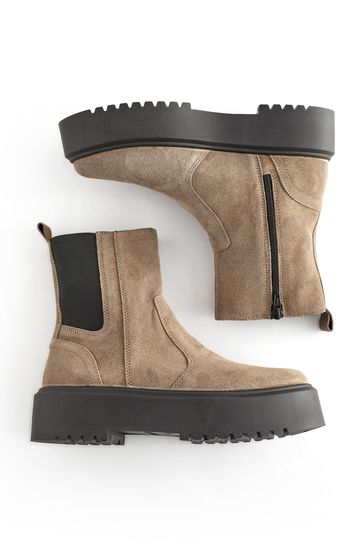 Buy Mink Brown Chelsea Chunky Flatform Ankle Boots from Next