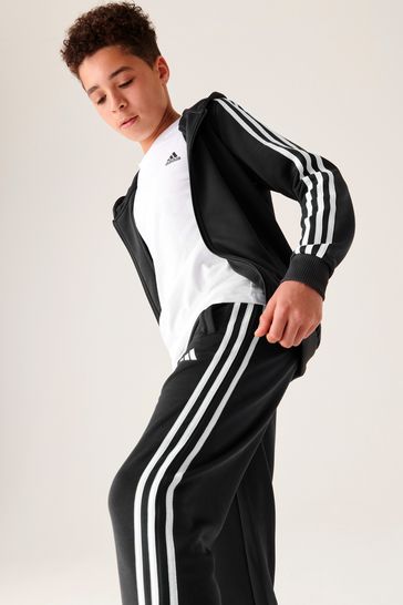 adidas Black Sportswear Train Essentials Aeroready 3-Stripes Regular-Fit Joggers