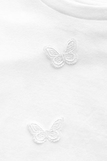 Buy White 100 Cotton Crochet Butterfly T Shirt 3 16yrs from Next Germany
