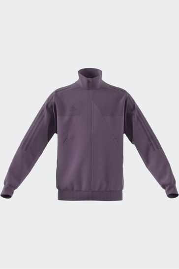 adidas Purple Kids Tiro Fleece Track Top Jacket