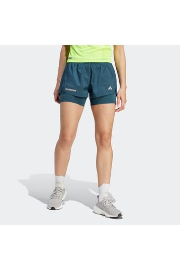 adidas Green Performance Running 1/4 Shorts