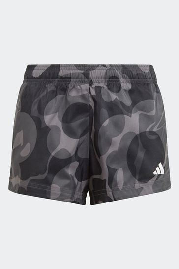 adidas Black Sportswear Essentials Aeroready Seasonal Print Shorts Kids