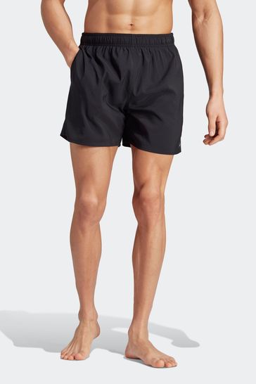 adidas Black Performance Solid CLX Short-Length Swim Shorts