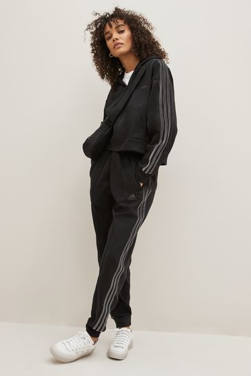 Adidas black velvet tracksuit store womens
