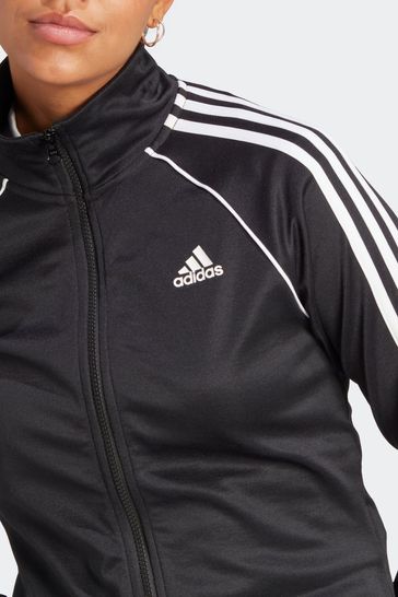 Adidas track on sale suit black