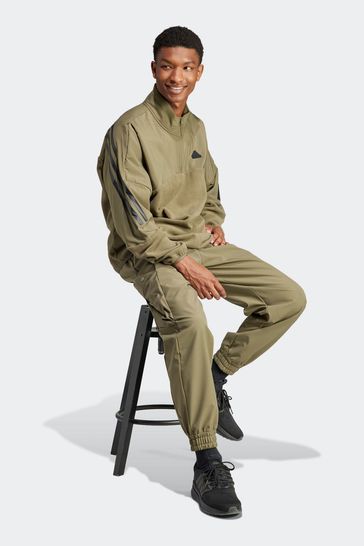 Adidas khaki tracksuit hot sale bottoms
