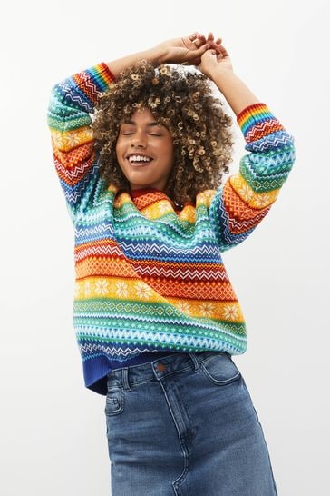 Rainbow sales christmas jumper