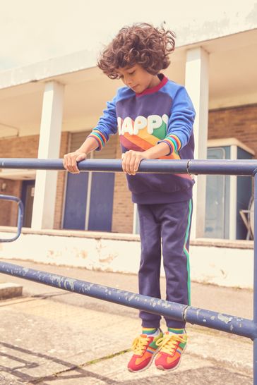 Buy Little Bird by Jools Oliver Crew Neck Rainbow Happy Sweat Top