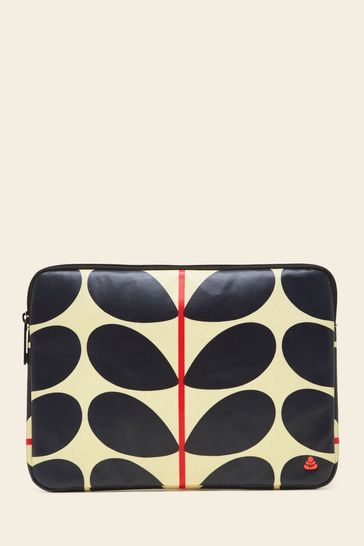 Orla Kiely Solid Stem Navy 13 Inch Laptop Sleeve