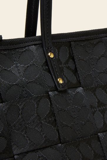 Orla kiely black online leather bag